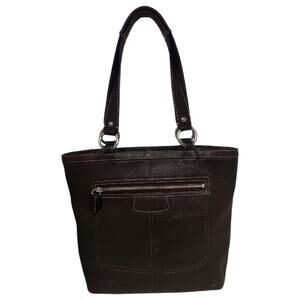 Coach Penelope Purse Lunch Bag F14683 Leather Brown Pebble corporate minimalist